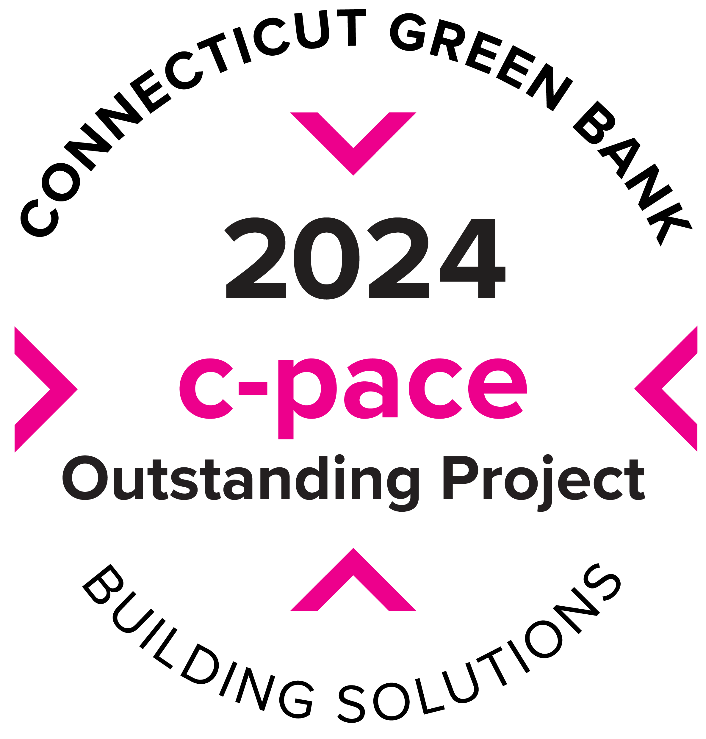 Award logo that reads Connecticut Green Bank - 2024 c-pace Outsanding Project